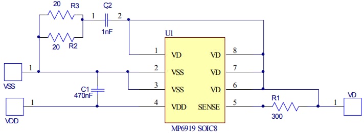Schematic - Monolithic Power Systems (MPS) EP6919-S-00A Evaluation Board